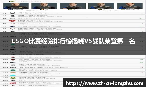CSGO比赛经验排行榜揭晓V5战队荣登第一名